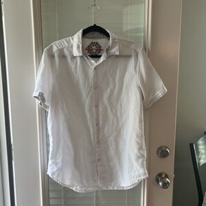 Robert Graham Men’s Button Up Shirt Medium Linen Blend Classic Fit